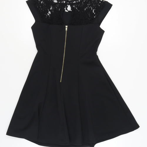 River Island Women's Black Fit & Flare Dress, Size 12