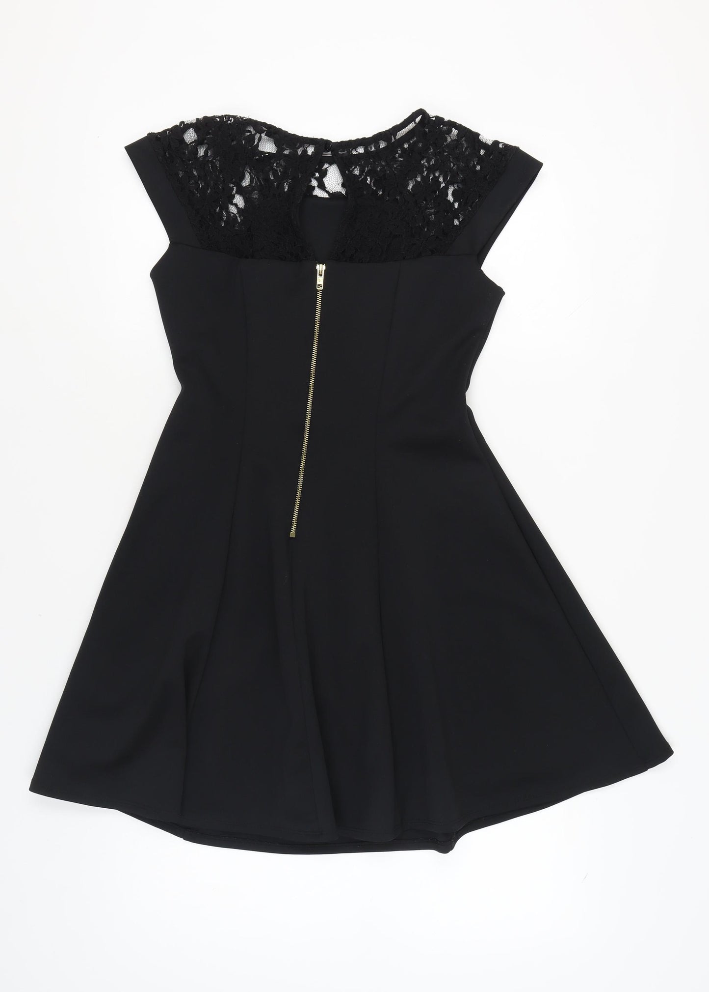 River Island Women's Black Fit & Flare Dress, Size 12