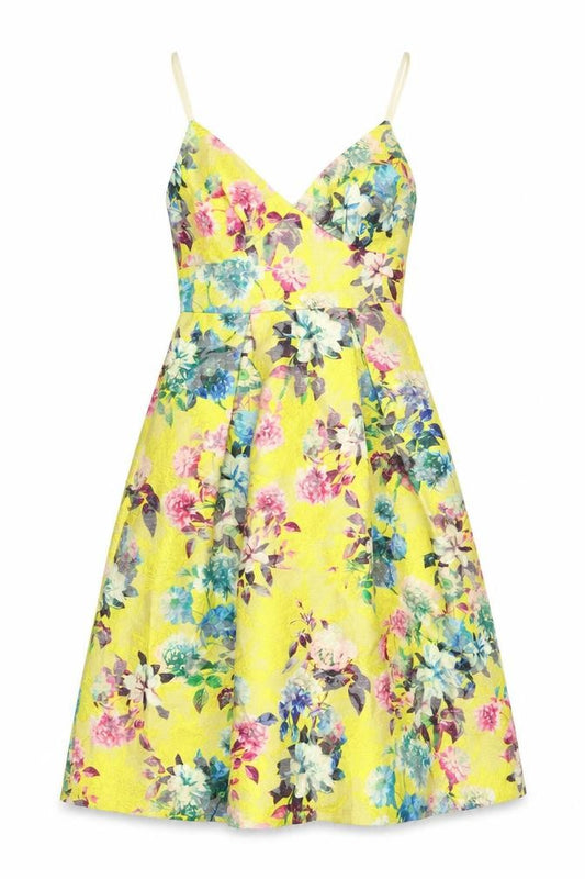 Front view of New Look Women's Multicoloured Fit & Flare Dress, size 8