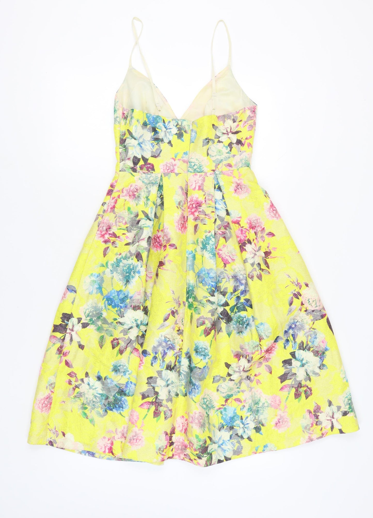 New Look Women's Multicoloured Fit & Flare Dress Size 8