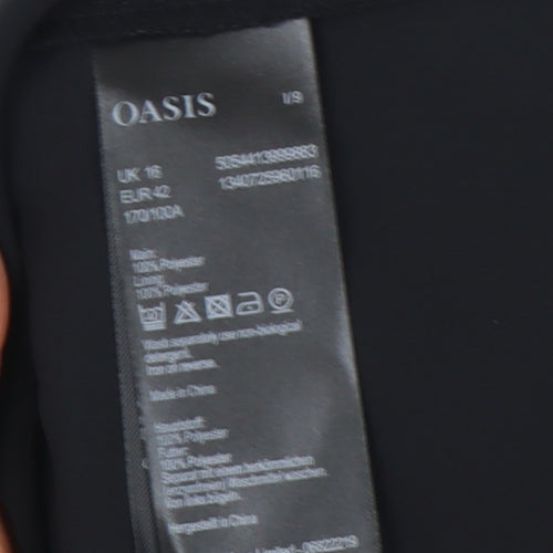 Oasis Women's Black Tank Top, Size 16, V-Neck