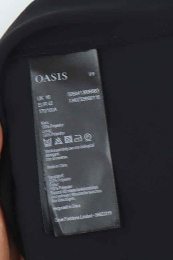 Oasis Women's Black Tank Top, Size 16, V-Neck