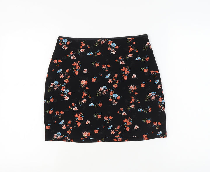 Oasis Women's Black Floral Pencil Skirt Size 8