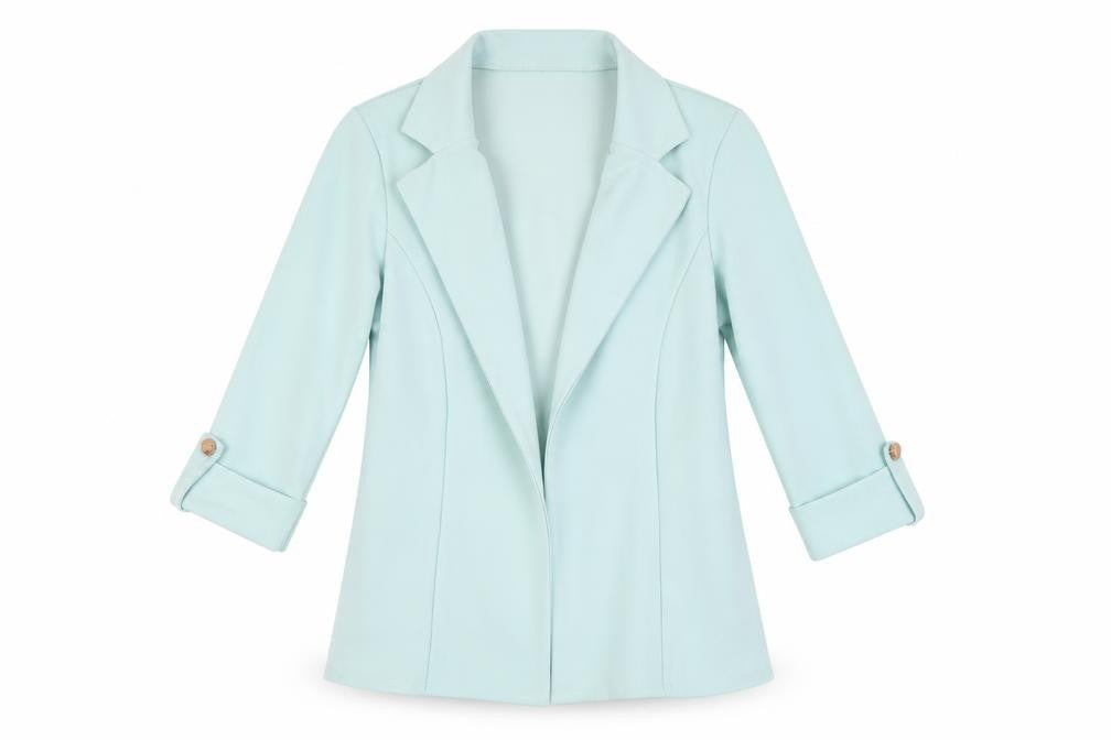 Front view of Quiz Women's Green Blazer, size 10