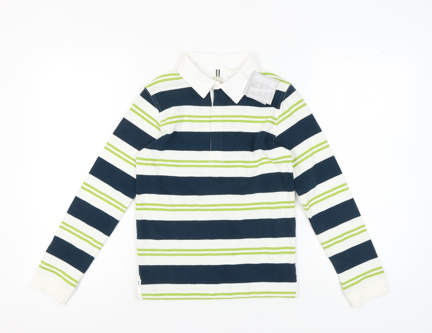 John Lewis Boys Multicoloured Striped Polo Shirt 11 Years