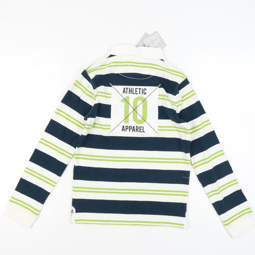 John Lewis Boys Multicoloured Striped Polo Shirt 11 Years