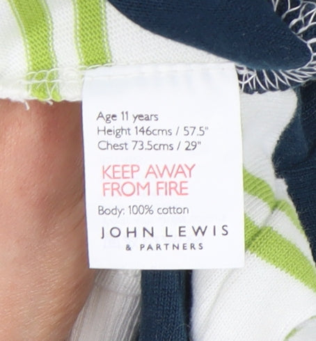 John Lewis Boys Multicoloured Striped Polo Shirt 11 Years