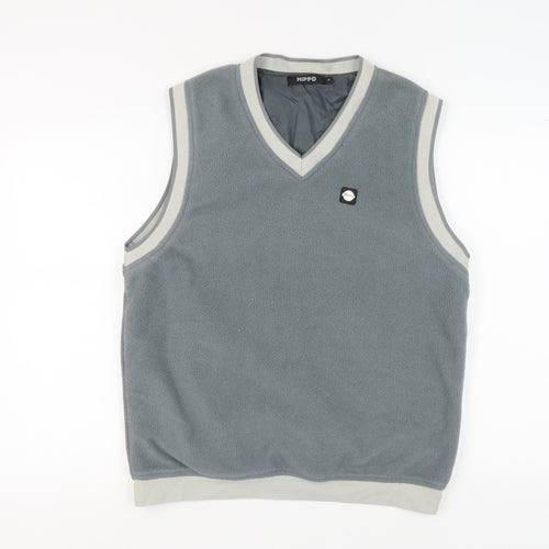 HIPPO Men's Grey Sleeveless Fleece Vest M