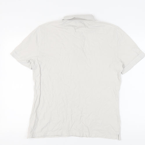 Reiss Men's Grey Polo Shirt - Size L Short Sleeve
