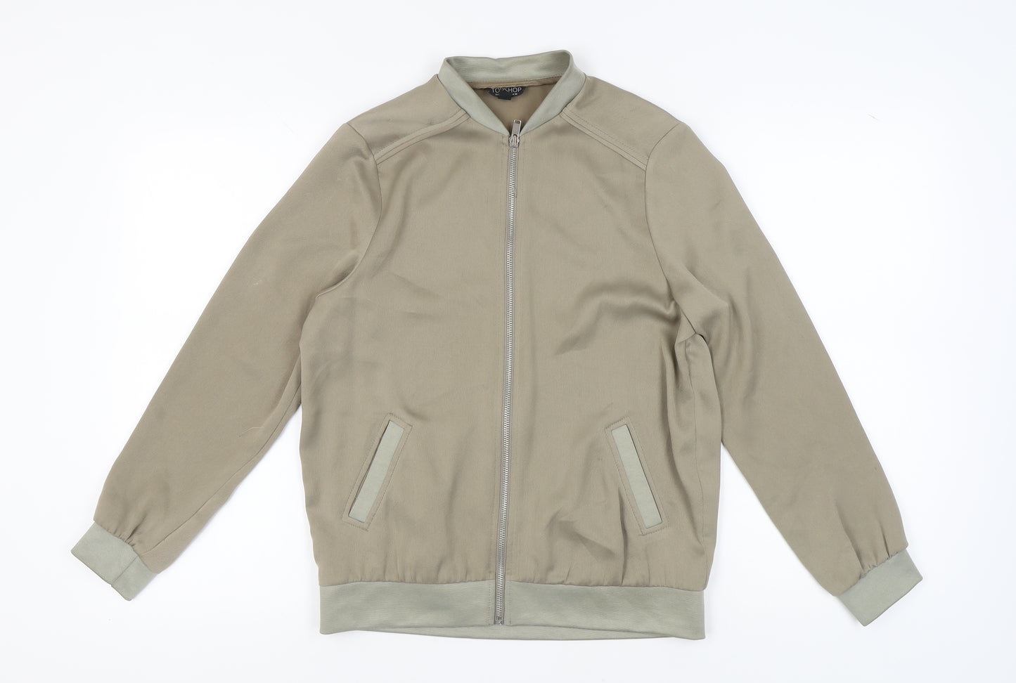 Topshop Women's Beige Basic Jacket Size 10