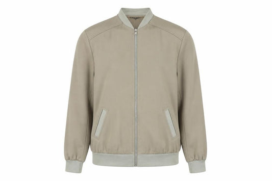 Front view of Topshop Women's Beige Basic Jacket, size 10