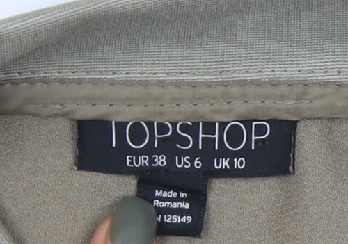 Topshop Women's Beige Basic Jacket Size 10