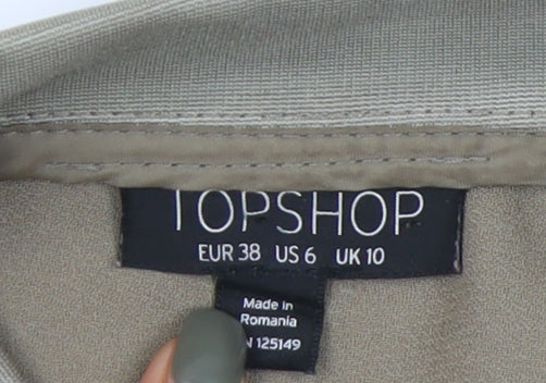Topshop Women's Beige Basic Jacket Size 10
