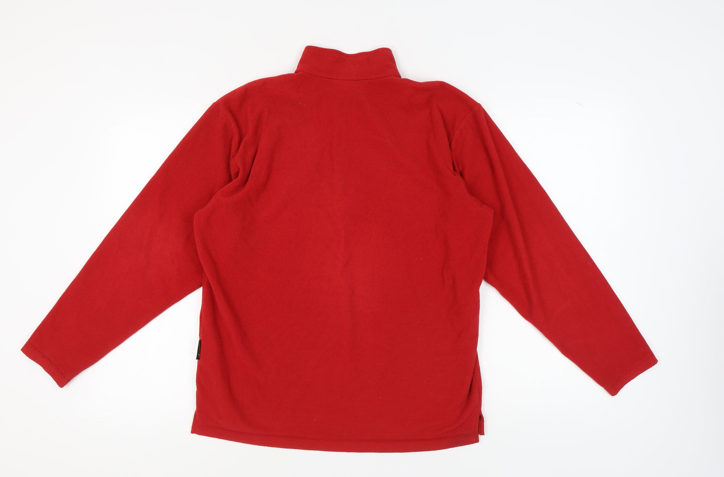 Jack Wolfskin Men's Red Fleece 1/2 Zip Sweatshirt S