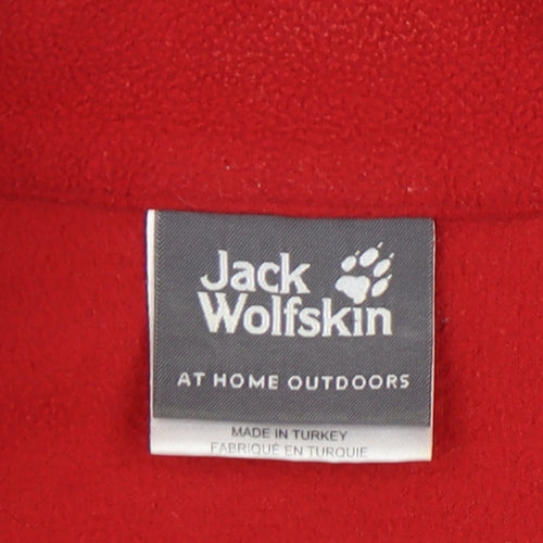Jack Wolfskin Men's Red Fleece 1/2 Zip Sweatshirt S