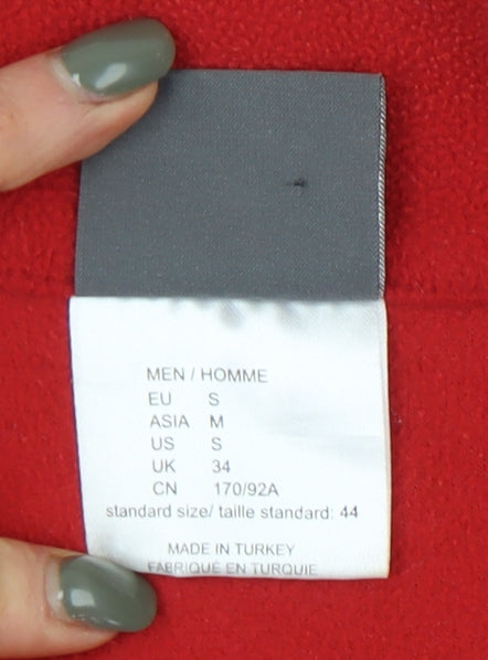 Jack Wolfskin Men's Red Fleece 1/2 Zip Sweatshirt S