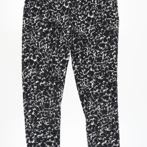 Marks and Spencer Women's Black Animal Print Trousers
