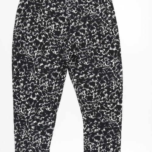 Marks and Spencer Women's Black Animal Print Trousers