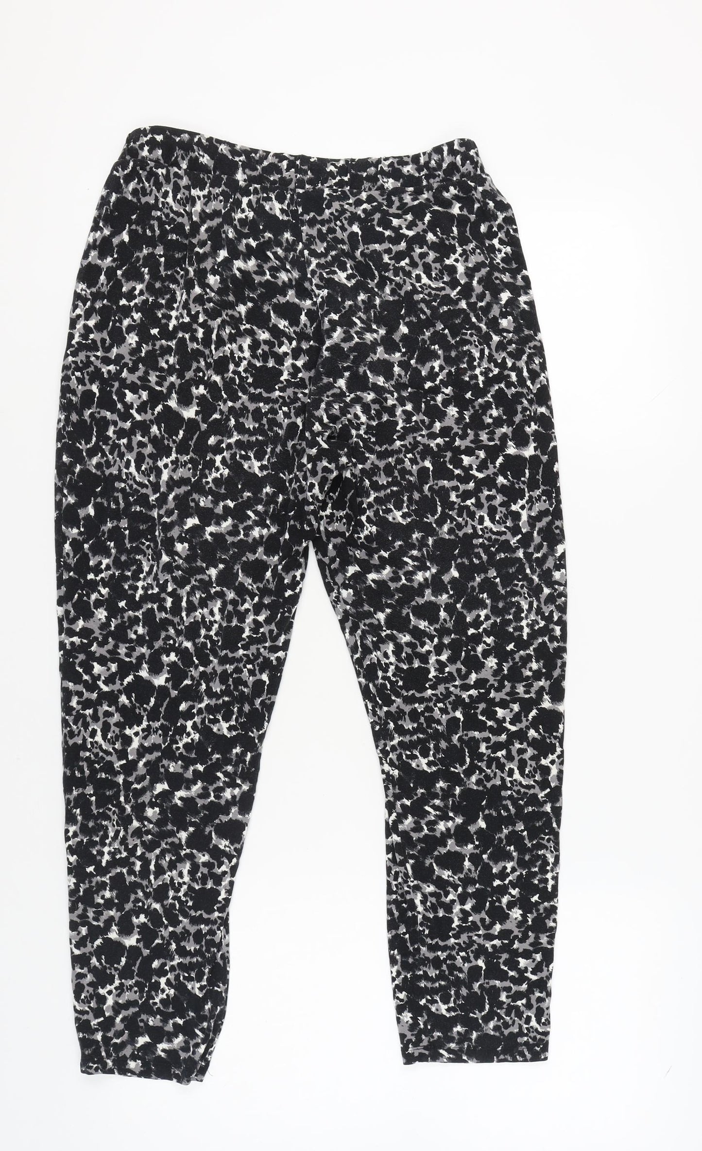 Marks and Spencer Women's Black Animal Print Trousers