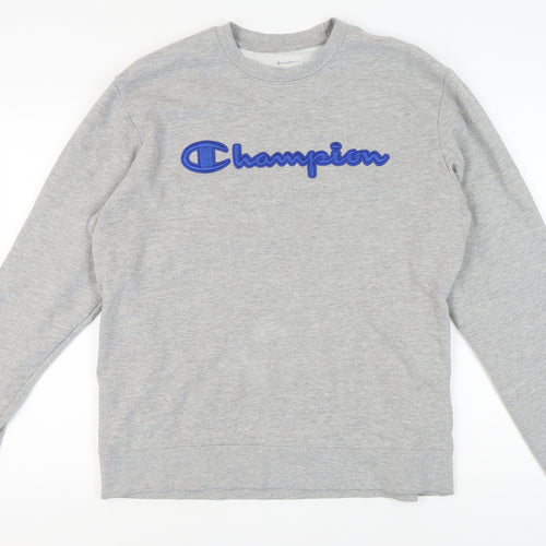 Champion Men's Grey Pullover Sweatshirt L