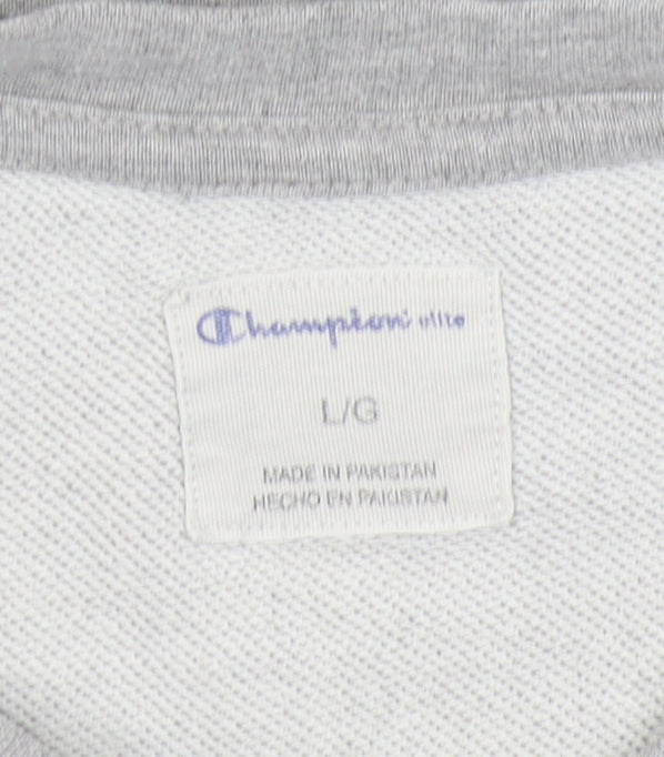 Champion Men's Grey Pullover Sweatshirt L