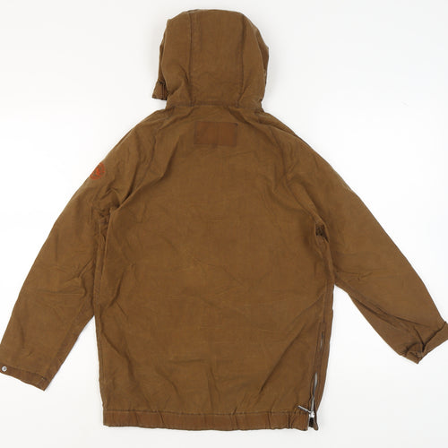 Barbour Boys Brown Anorak Jacket, Size L, Hooded & Lined