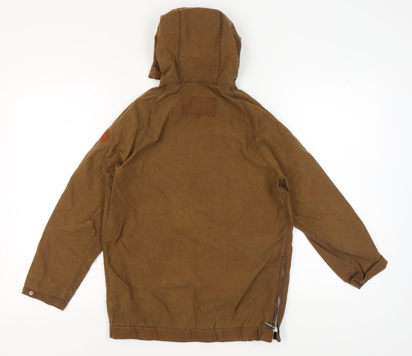 Barbour Boys Brown Anorak Jacket, Size L, Hooded & Lined
