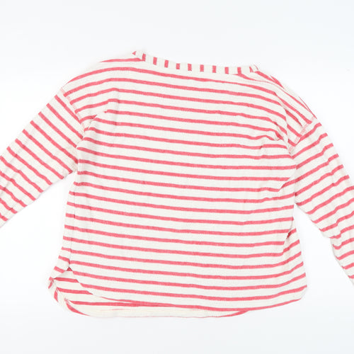 Marks and Spencer Women's Red Striped Sweatshirt Size 20