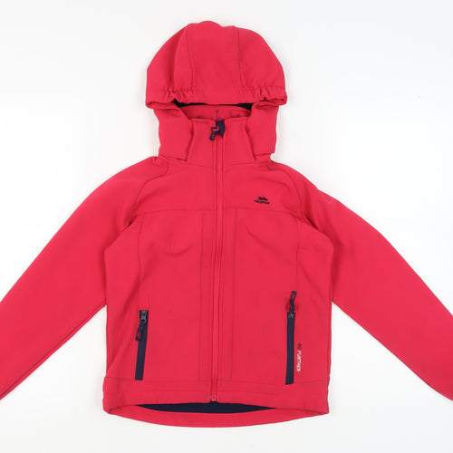 Trespass Girls Red Soft Shell Jacket 9-10 Years