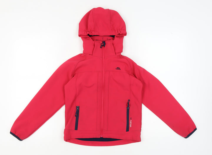 Trespass Girls Red Soft Shell Jacket 9-10 Years