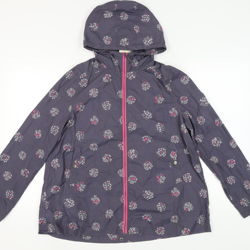 White Stuff Floral Rain Jacket Women's UK 12 Multicoloured