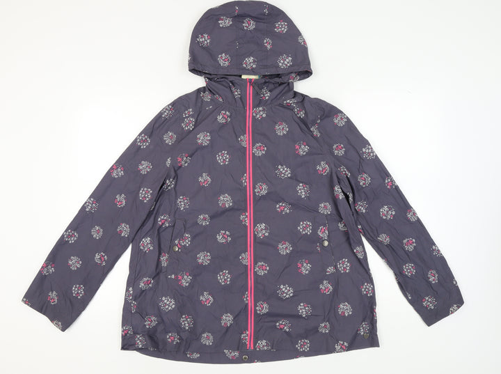 White Stuff Floral Rain Jacket Women's UK 12 Multicoloured
