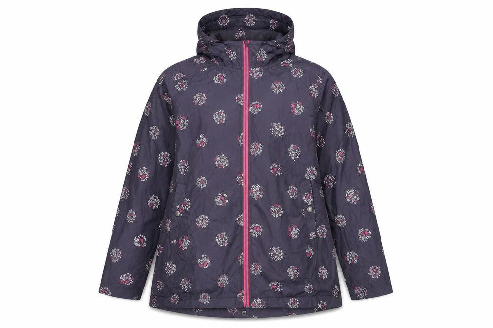 Front view of White Stuff Floral Rain Jacket Women's UK 12 Multicoloured