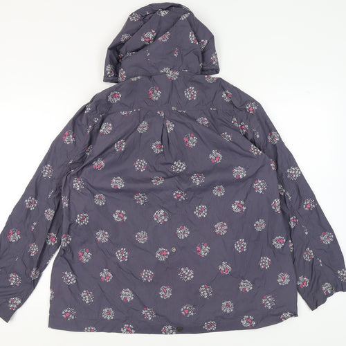 White Stuff Floral Rain Jacket Women's UK 12 Multicoloured
