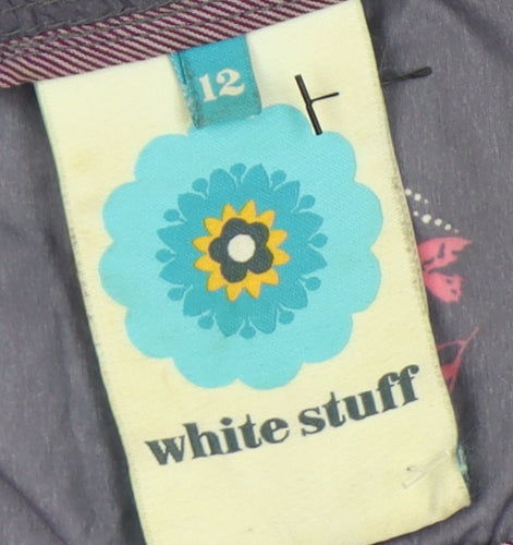 White Stuff Floral Rain Jacket Women's UK 12 Multicoloured