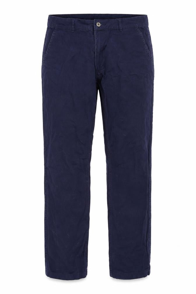 Front view of Saxnet Ltd Men's Blue Classic Chino Trousers, M, Cotton
