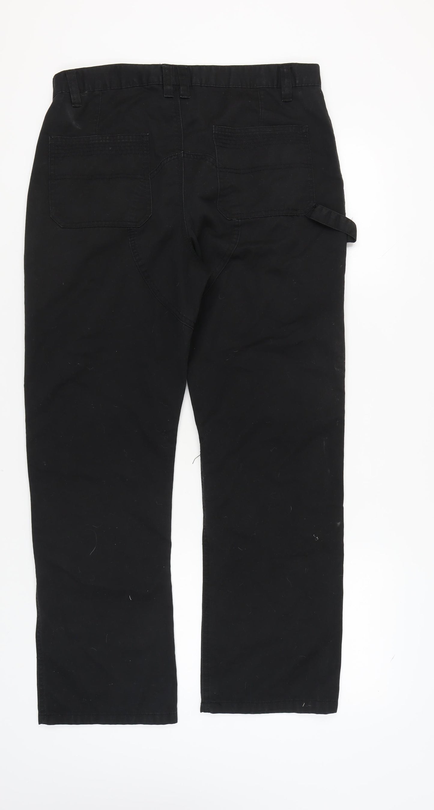 Site Men's Black Cargo Trousers, Size L, 36W 32L