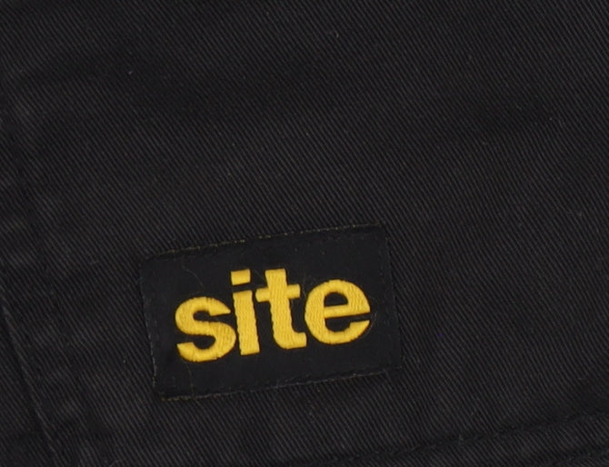 Site Men's Black Cargo Trousers, Size L, 36W 32L