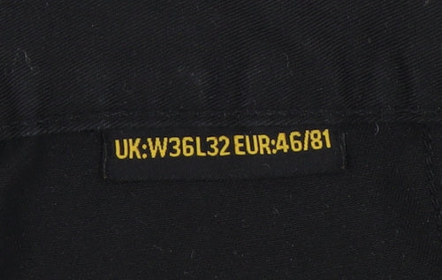 Site Men's Black Cargo Trousers, Size L, 36W 32L