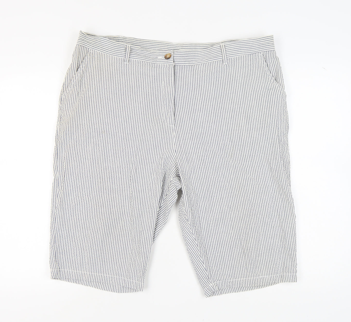 Cotton Traders Women's Blue Chino Shorts Size 20