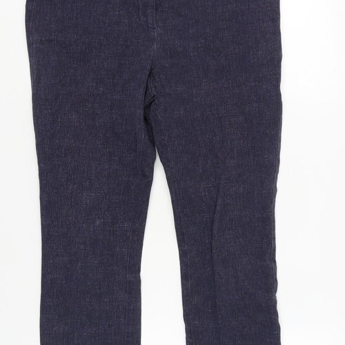 Marks and Spencer Women's Blue Regular Trousers, Size 12