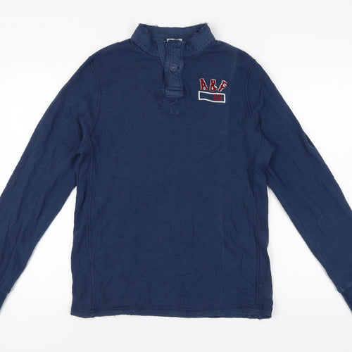 Abercrombie & Fitch Men's Blue Collared T-Shirt M
