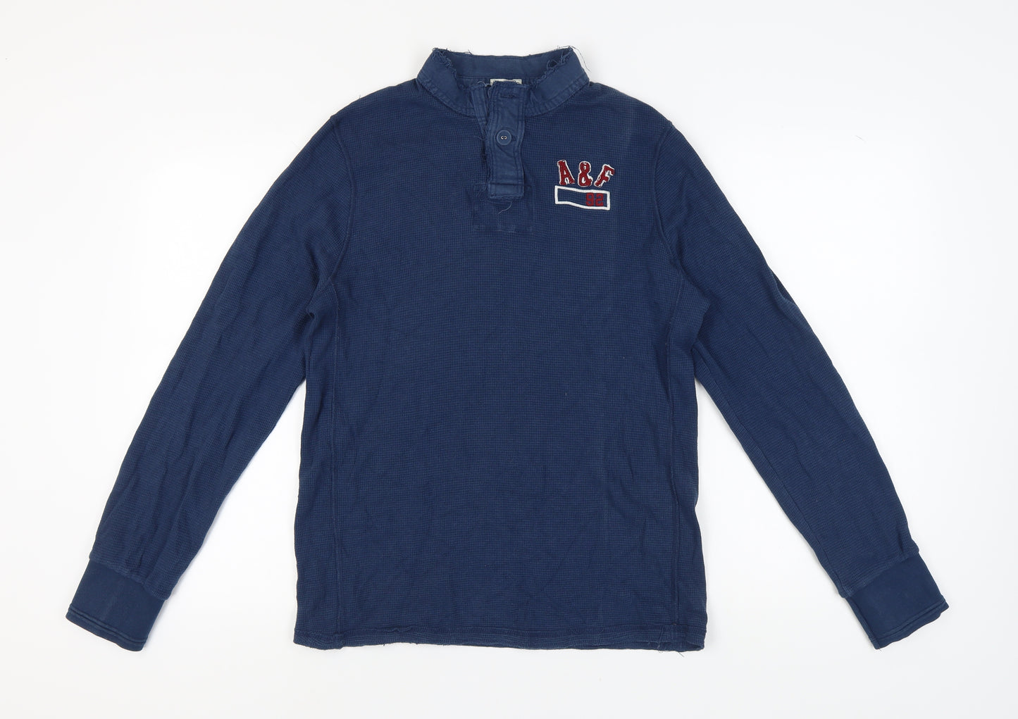 Abercrombie & Fitch Men's Blue Collared T-Shirt M