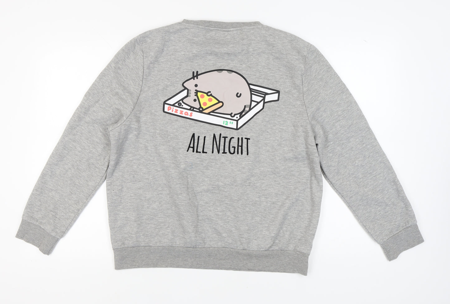 Pusheen Women's Grey Sweatshirt, L, Cartoon Print