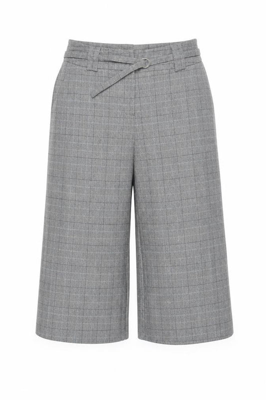 Front view of South Women's Grey Check Trousers, size 12
