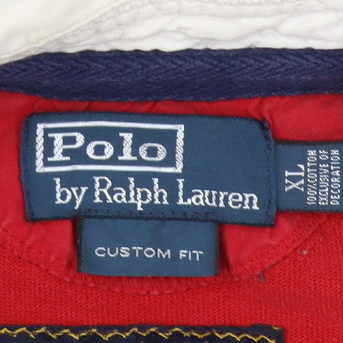 Ralph Lauren Men's Red Nautical Polo Shirt XL