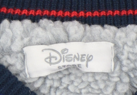 Disney Girls Mickey Mouse Varsity Jacket Grey 5-6 Years