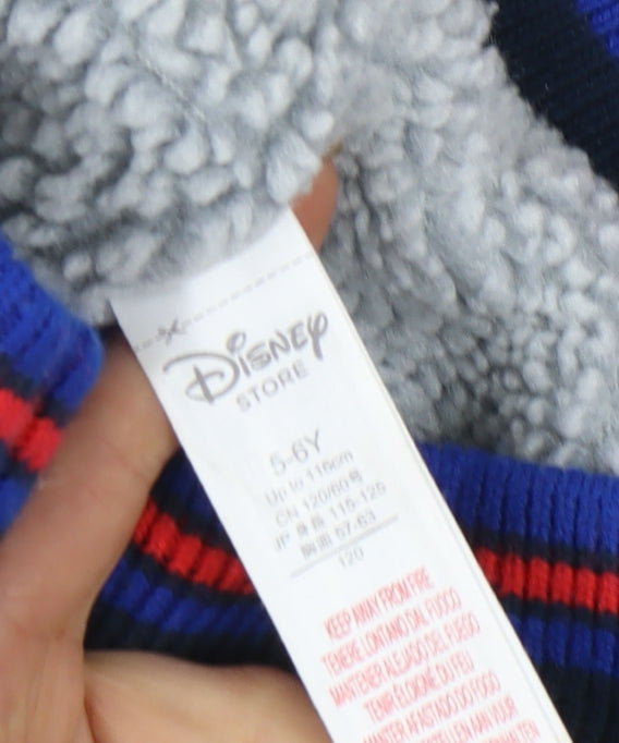 Disney Girls Mickey Mouse Varsity Jacket Grey 5-6 Years