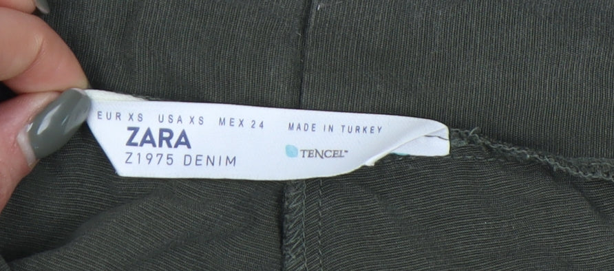 Zara Women's Green Jogger Trousers XS