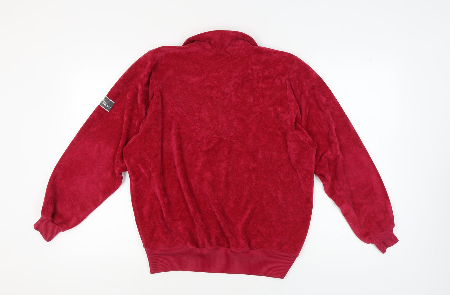 Apollo Sports Women's Red Henley Sweatshirt Medium